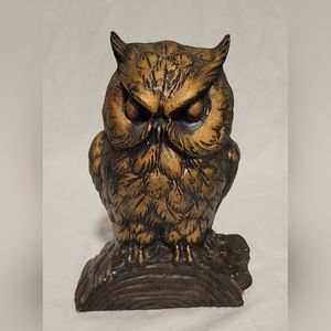 Vintage Chalkware Owl Hand Painted in WV